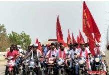 क्रांतिवीर खाज्यासिंह भिल बलिदान दिनानिमित्त भव्य मोटर सायकल रॅली