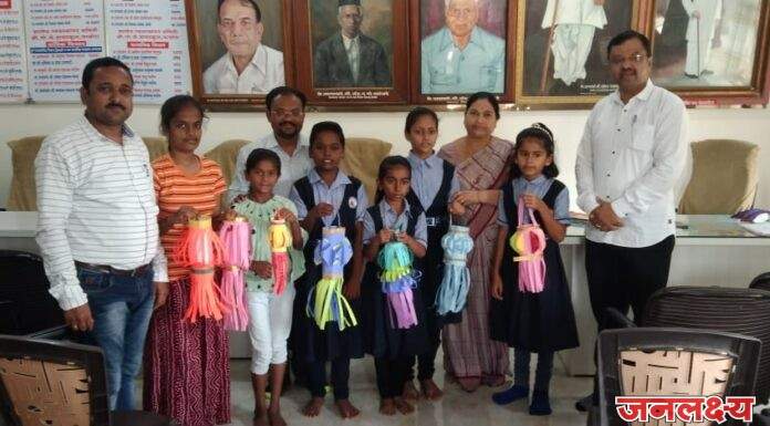 टाकाऊ वस्तूंपासून टिकाऊ या उपक्रमांतर्गत श्री.गो.से.हायस्कूल पाचोरा. शाळेतील विद्यार्थ्यांनी बनविलले सुरेख, आकर्षक आकाश कंदील