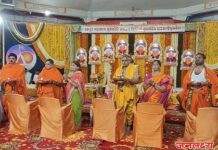 मंगळग्रह मंदिरात मान्यवरांच्या हस्ते मंगळेश्वर गणेश मुर्तींची प्राणप्रतिष्ठा