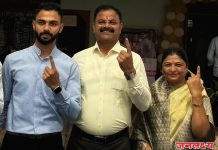 आ. किशोर पाटील यांनी कुटुंबासह बजावला मतदानाचा हक्क