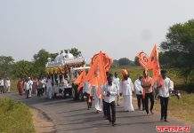 श्रीक्षेत्र मढी येथुन पायी दिंडी सोहळ्याचे गाणगापुर कडे प्रस्थान