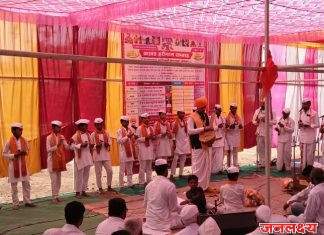 जवखेडे येथे हनुमान मंदिर प्रथम वर्धापन दिनानिमित्त ज्ञानेश्वर पारायण सोहळ्याची सांगता