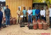 पाचोऱ्यात अवैधरित्या गॅस भरणाऱ्यावर पोलीस निरीक्षक राहुल पवार यांची कारवाई