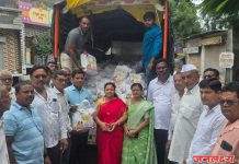 सामाजिक बांधिलकीचे दर्शन… एक हात मदतीचा! मा. वैशालीताई सुर्यवंशी यांच्याकडून आपत्तीग्रस्तांना शिधावाटप