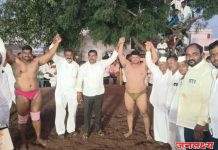 मीरीच्या विरभद्र यात्रेतील फडात शेवटची ब्राह्मणे विरुद्ध शिंपणकर यांची आकरा हजाराची कुस्ती बरोबरीत सुटली