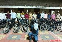 चितळी- पाडळीच्या तिन भुरट्या चोराकडून ९ मोटार सायकली जप्त,पाथर्डी पोलिसांची धडाकेबाज कामगिरी