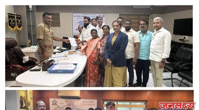 संघर्ष योद्धा मनोज जरांगे पाटील यांच्या हत्येचे कट कारस्थान रचणाऱ्याच्या विरोधात कठोर कारवाई करावी या मागणीसाठी जिल्हा पोलिस अधीक्षकांना मराठा समाजाचे साकडे