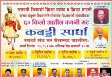 सोयगाव येथे १० जानेवारीला भव्य कबड्डी स्पर्धा आयोजन