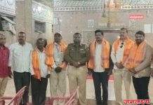 पाथर्डी पोलिस स्टेशनच्या वतीने मीरी येथे विरभद्र मंदिरात ग्रामीण पत्रकारांचा सन्मान सोहळा संपन्न