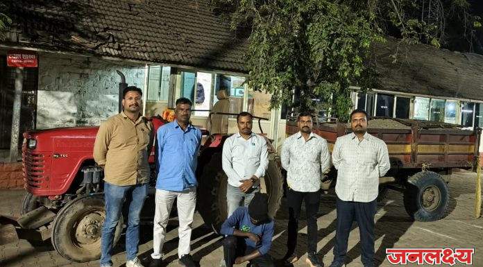 अवैध रीत्या वाळु तस्करी करणाऱ्या माफियाच्या विरोधात गुन्हे शाखेची धडक कारवाई,वाळू तस्करी करणाऱ्या आरोपीकडून 5,10,000 रुपये किंमतीचा मुद्देमाल जप्त