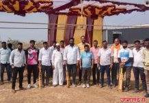 मीरी येथे उपमुख्यमंत्री अजित पवार यांना श्रद्धांजली अर्पण करून माजी मंत्री स्व.”शिवाजीराव कर्डिले साहेब चषक” क्रिकेट स्पर्धेचा उद्घाटन सोहळा संपन्न