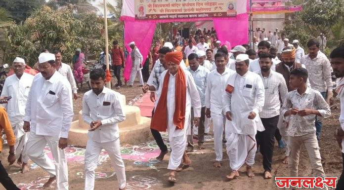 देवगड संस्थानचे महंत भास्करगीरी महाराज यांची विश्वकर्मा देवस्थानला सदिच्छा भेट