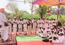 वडूले खुर्द येथे विश्वकर्मा जयंती निमित्त सुरू असलेल्या सप्ताहाची रवीदासजी महाराज शास्त्री यांच्या काल्याच्या किर्तनाने सांगता